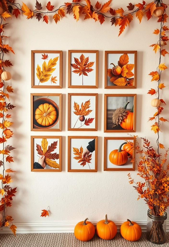 21 Inspiring Photo Wall Ideas That Will Transform Your Space! - 8. The Seasonal Update