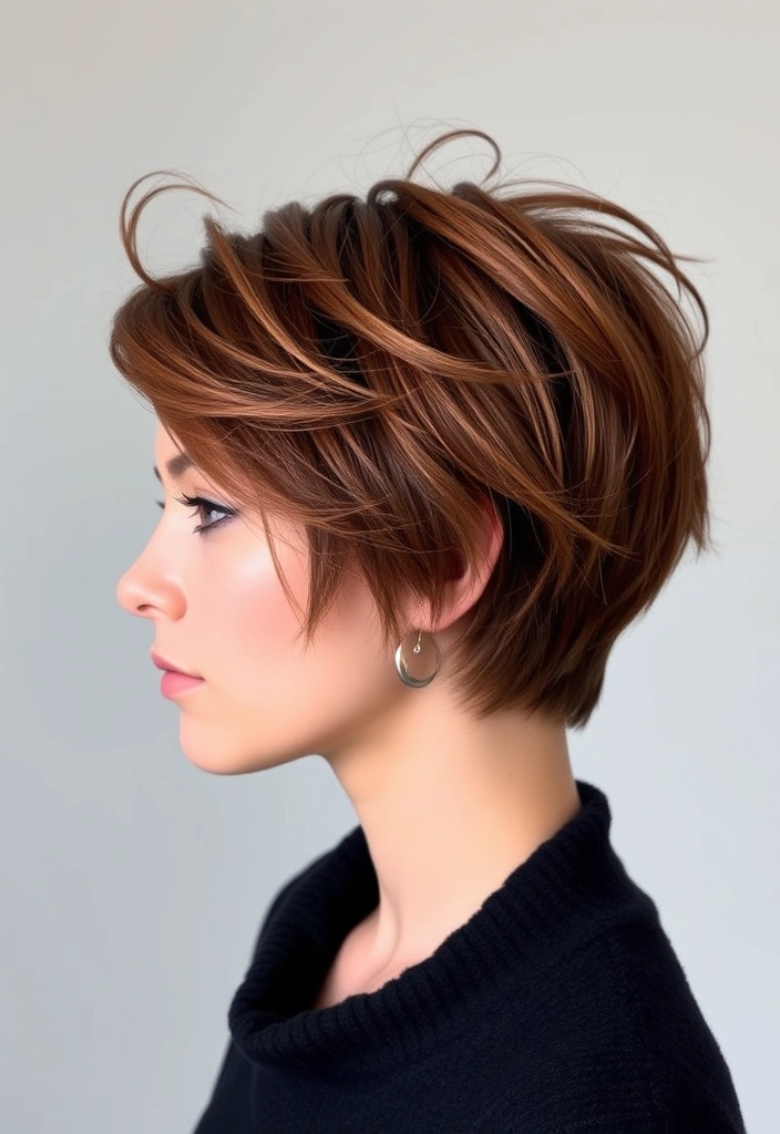 15 Stunning Chestnut Hair Color Ideas That Will Ignite Your Style! - 12. Chestnut Pixie Cut