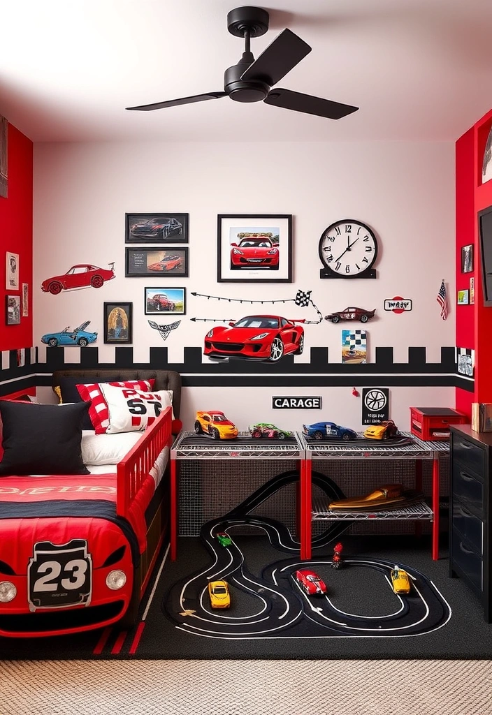 24 Young Boys Bedroom Ideas That Will Make You Say 'WOW!' - 19. Classic Car Garage