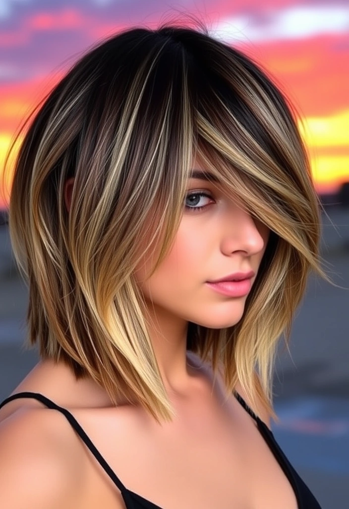 20 Modern Choppy Bob Hairstyles That Will Transform Your Look Instantly! - 16. Choppy Bob with Ombre Effect