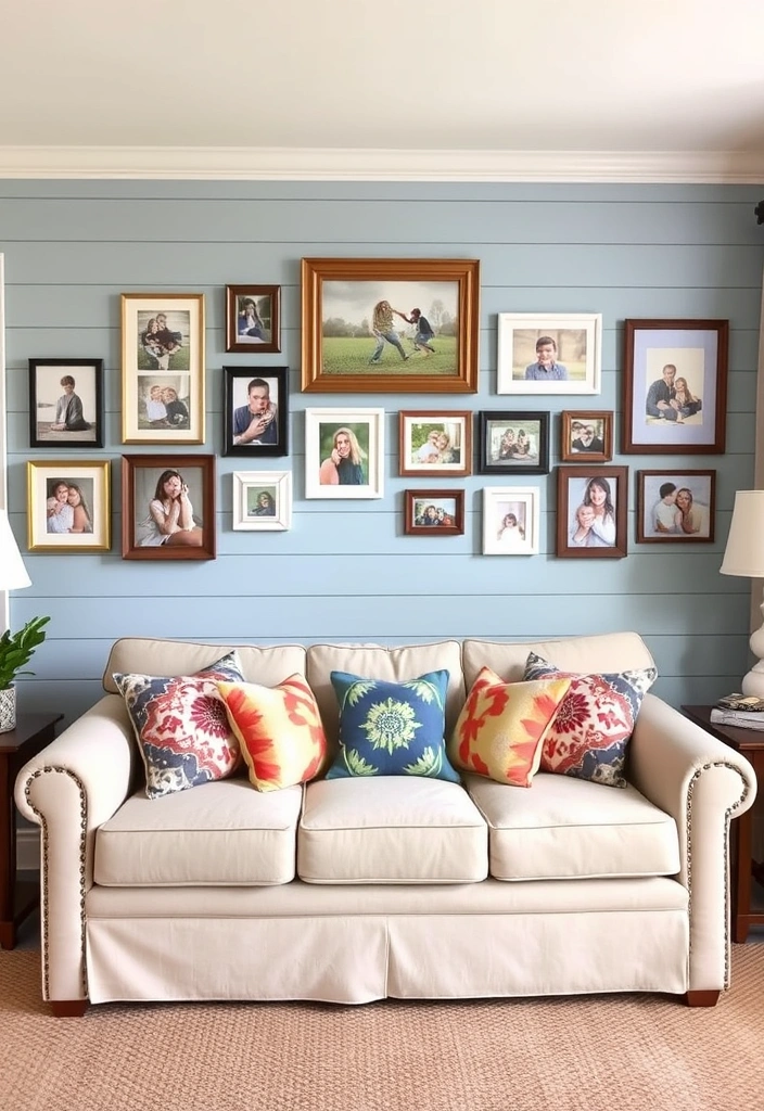 22 Charming Farmhouse Living Room Ideas That Will Steal Your Heart! - 8. Statement Walls