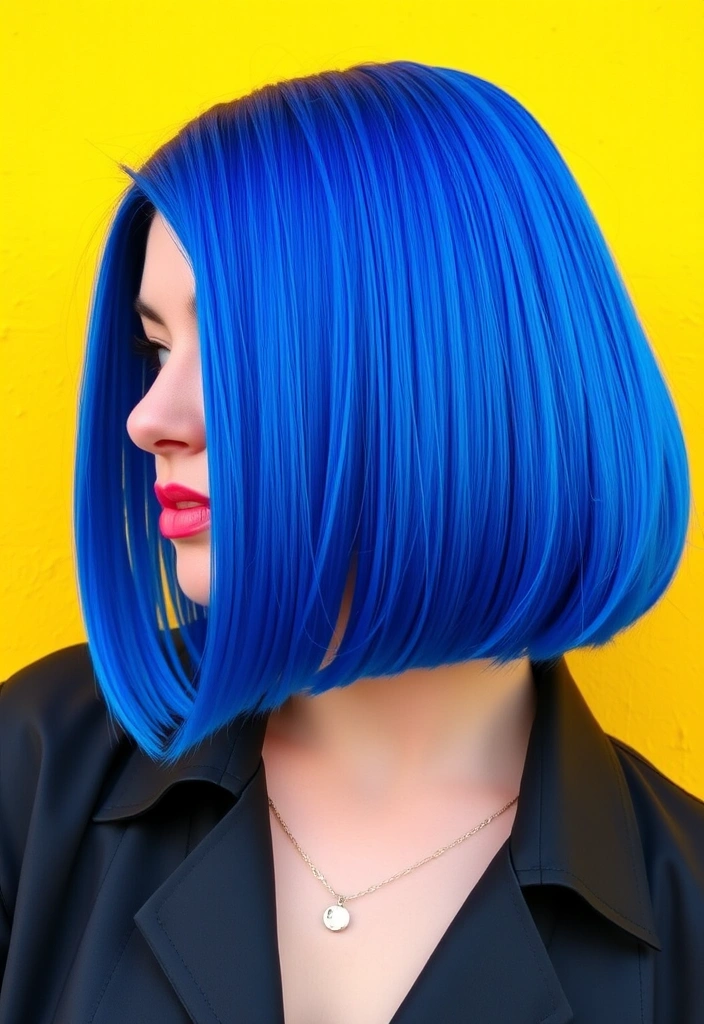 25 Lively Spring Hair Color Trends That Will Brighten Your Look! - 19. Bright Cobalt Blue