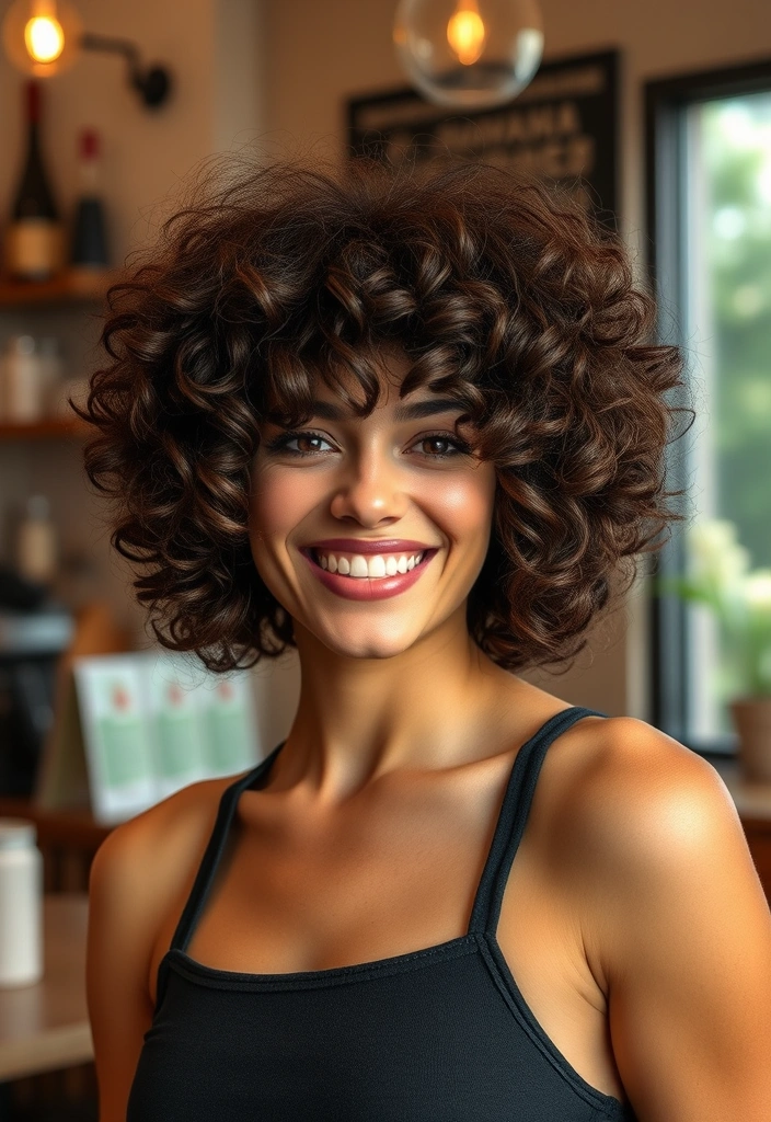 20 Modern Choppy Bob Hairstyles That Will Transform Your Look Instantly! - 8. Curly Choppy Bob