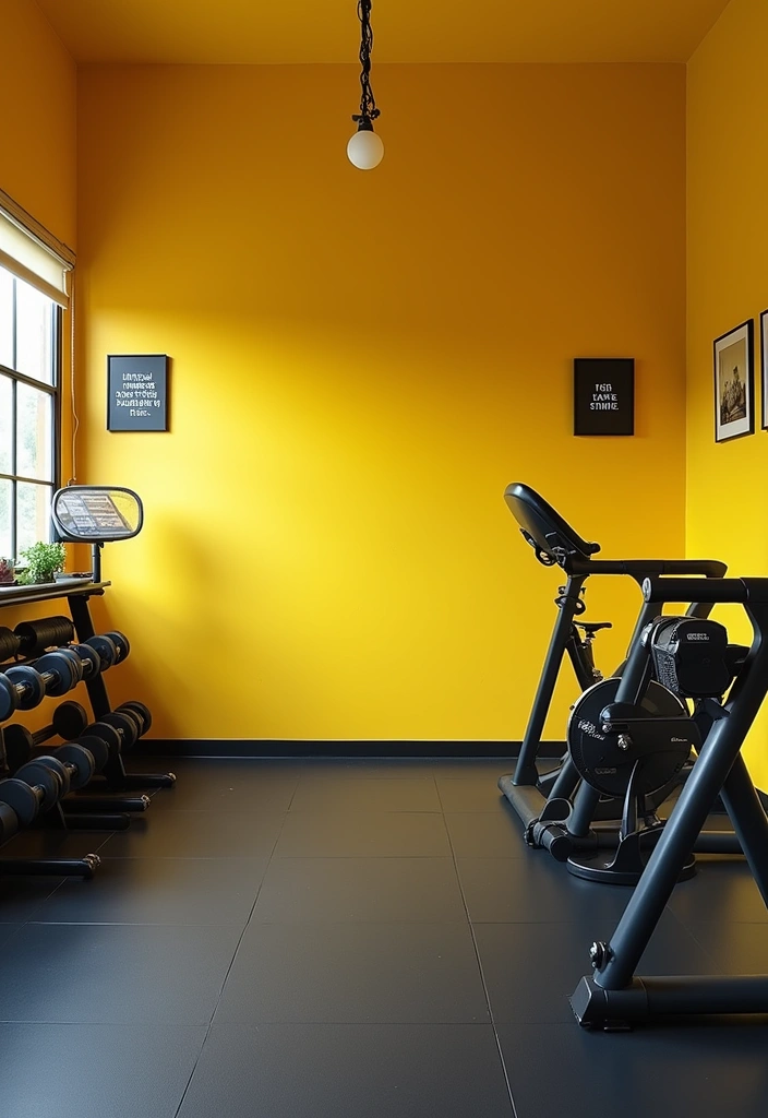 28 Best Paint Colors for Your Home Gym That’ll Transform Your Workout Mood! - 5. Energetic Yellow