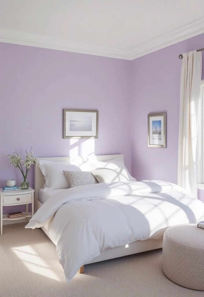 22 Romantic Bedroom Paint Colors That'll Make You Fall in Love Again! - 3. Soft Lavender - A Whisper of Romance