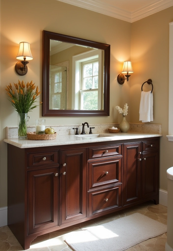 22 Best Paint Colors for Bathroom Cabinets That Will Transform Your Space! - 21. Rich Chocolate Brown