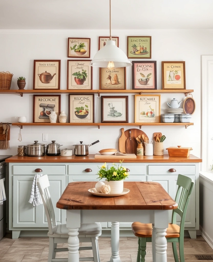 22 Stunning Vintage Art Prints That Will Transform Your Living Room Style! - 24. Vintage Kitchen Prints