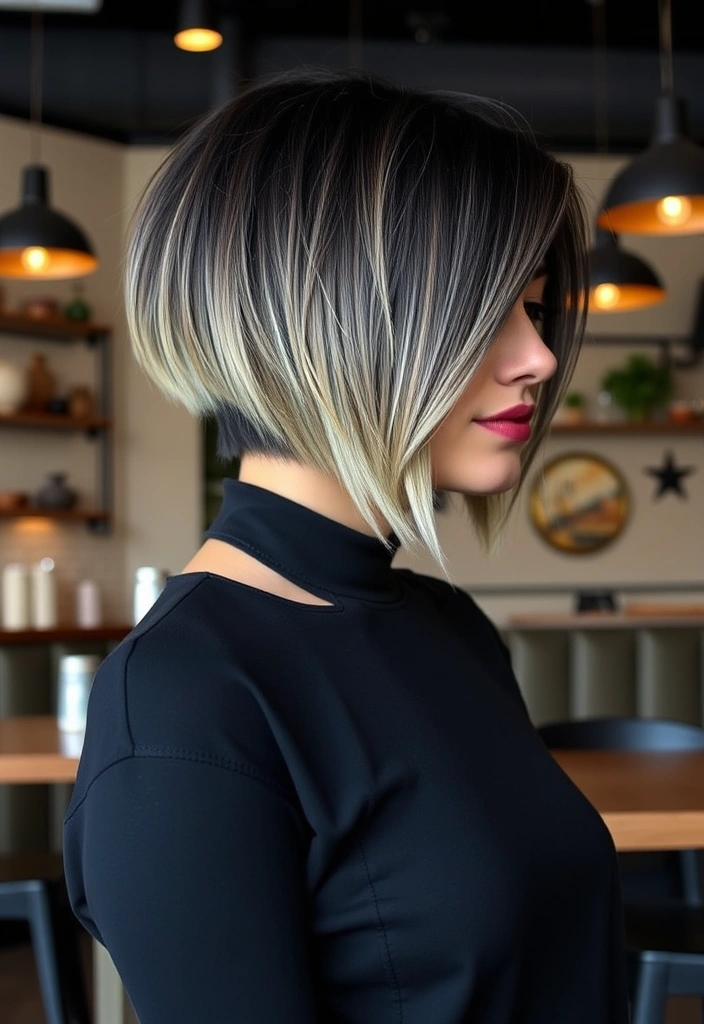 15 Edgy Razor Cut Bob Hairstyles That Will Turn Heads (You Won't Believe #5!) - 13. Ombre Razor Cut Bob