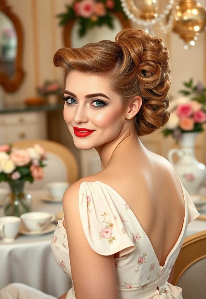 22 Stunning Short Hair Updos for Every Occasion (You Won't Believe #10!) - 21. The Elegant Pin Curl Updo