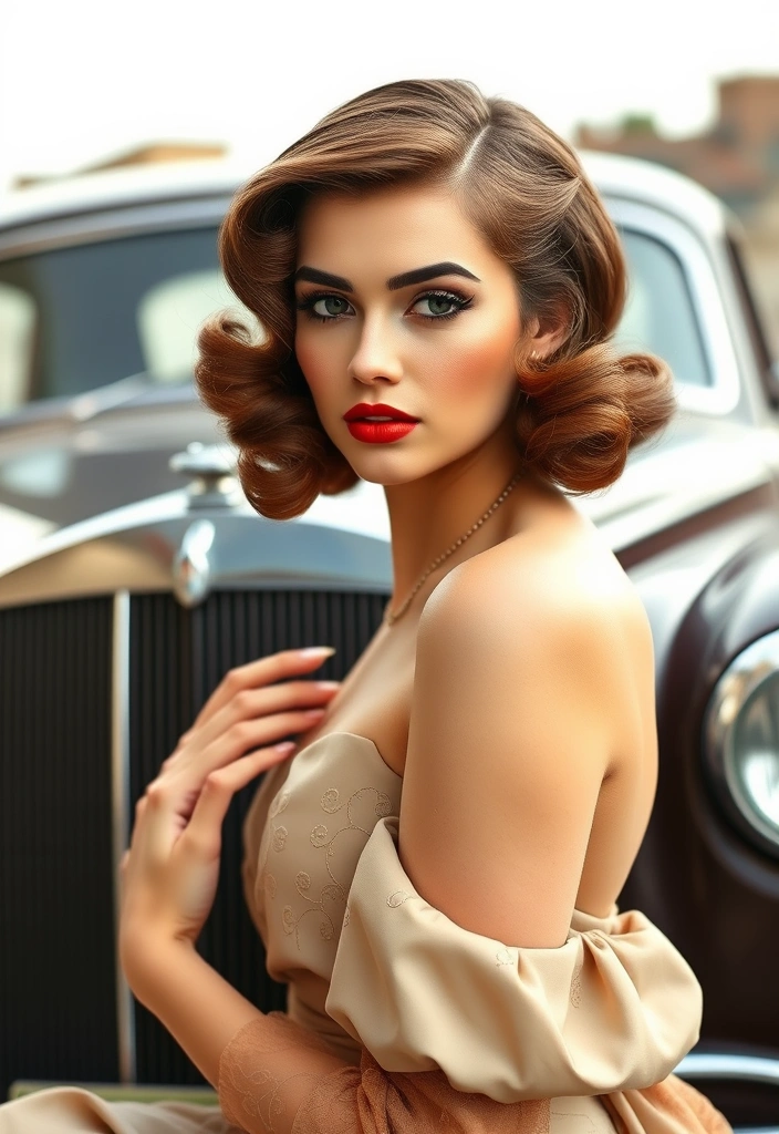 30 Stylish Hime Haircut Ideas That Will Make You Stand Out! - 8. Vintage-Inspired Hime Haircut