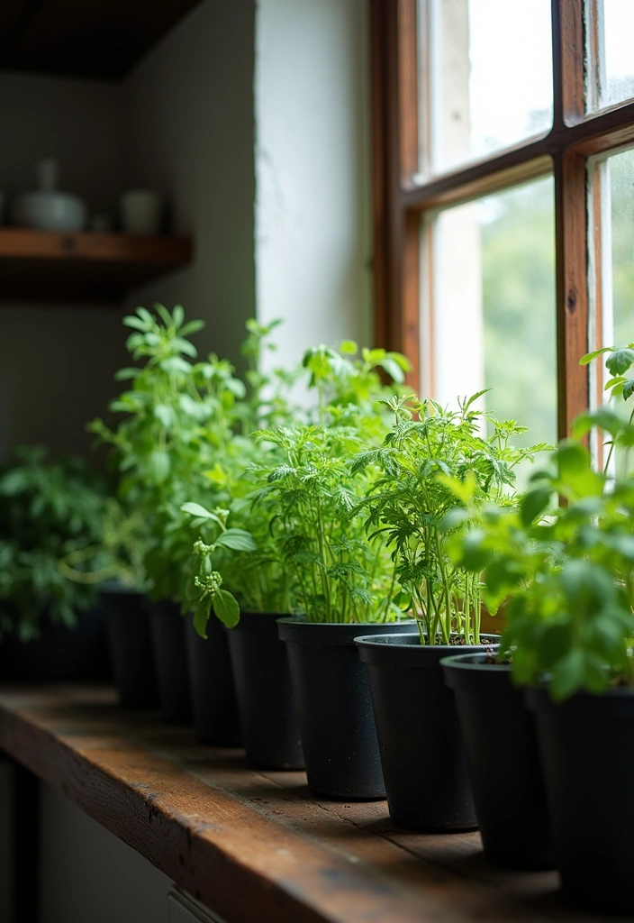 23 Moody Kitchen Ideas That’ll Transform Your Space into a Culinary Wonderland! - 14. Indoor Herb Gardens