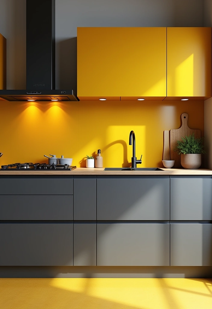 26 Stunning Kitchen Color Combinations That Will Transform Your Cooking Space (You Won't Believe #14!) - 13. Mustard Yellow and Slate Gray