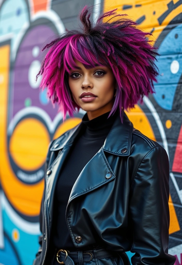 20 Chic Fluffy Bob Haircuts You Need to Try This Season (You Won't Regret #8!) - 14. The Bold Colored Fluffy Bob