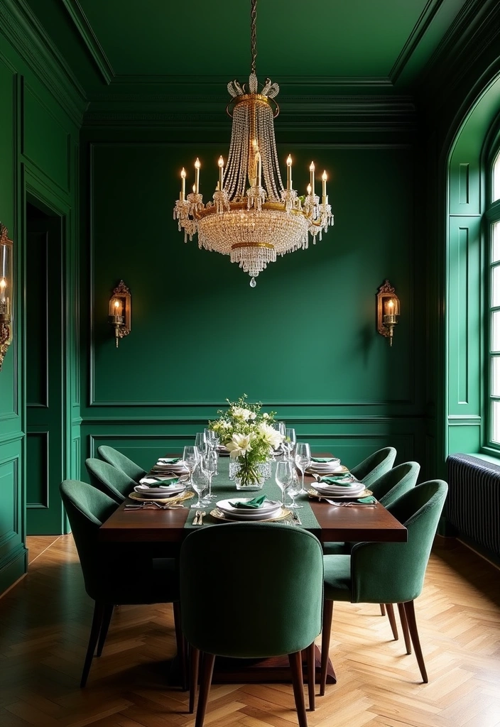 22 Best Paint Colors for Interior Walls That Will Transform Your Space! - 10. Rich Emerald: Luxurious Depth