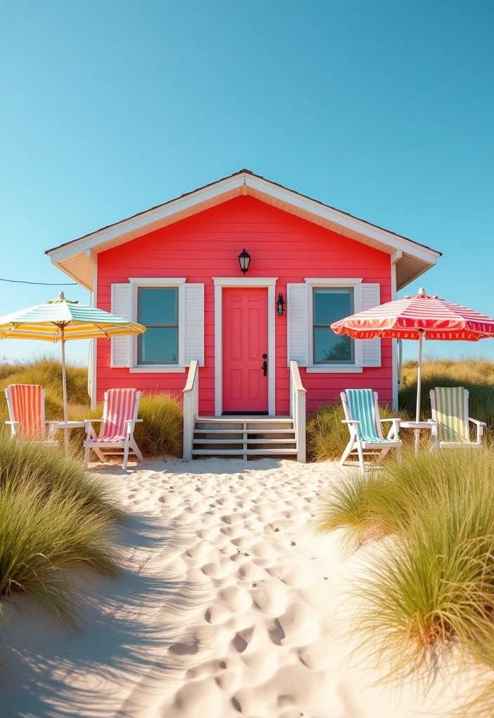 28 Best Paint Colors for a Modern House Exterior That Will Turn Heads! - 8. Vibrant Coral