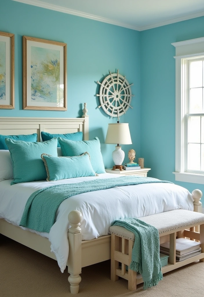 27 Best Paint Colors for Master Bedroom That'll Transform Your Space! - 14. Aqua Blue