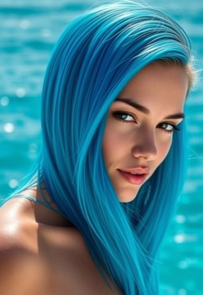 20 Summer Hair Color Trends That Will Make You the Envy of Your Friends! - 5. Blue Lagoon