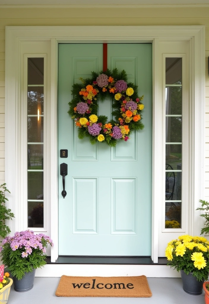 22 Front Door Ideas That Will Make Your Neighbors Jealous (You Won't Believe #12!) - 6. Seasonal Decor for Year-Round Appeal