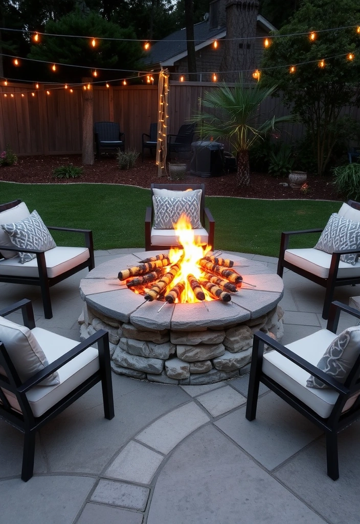 24 Cheap Outdoor Kitchen Ideas That Will Transform Your Backyard into a Culinary Paradise! - 2. Stone Fire Pit Kitchen