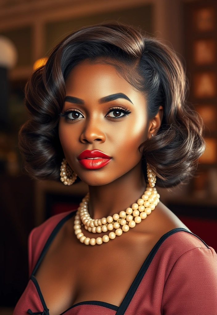 25 Elegant Short Bob Ideas for Black Women That Will Turn Heads! - 10. Vintage-Inspired Bob