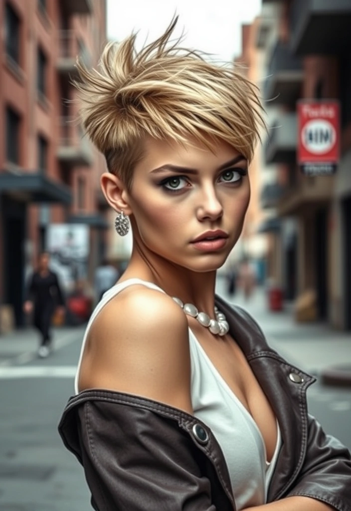 25 Beautiful Hairstyles With Wispy Bangs That Will Make Heads Turn! - 20. Edgy Pixie Cut