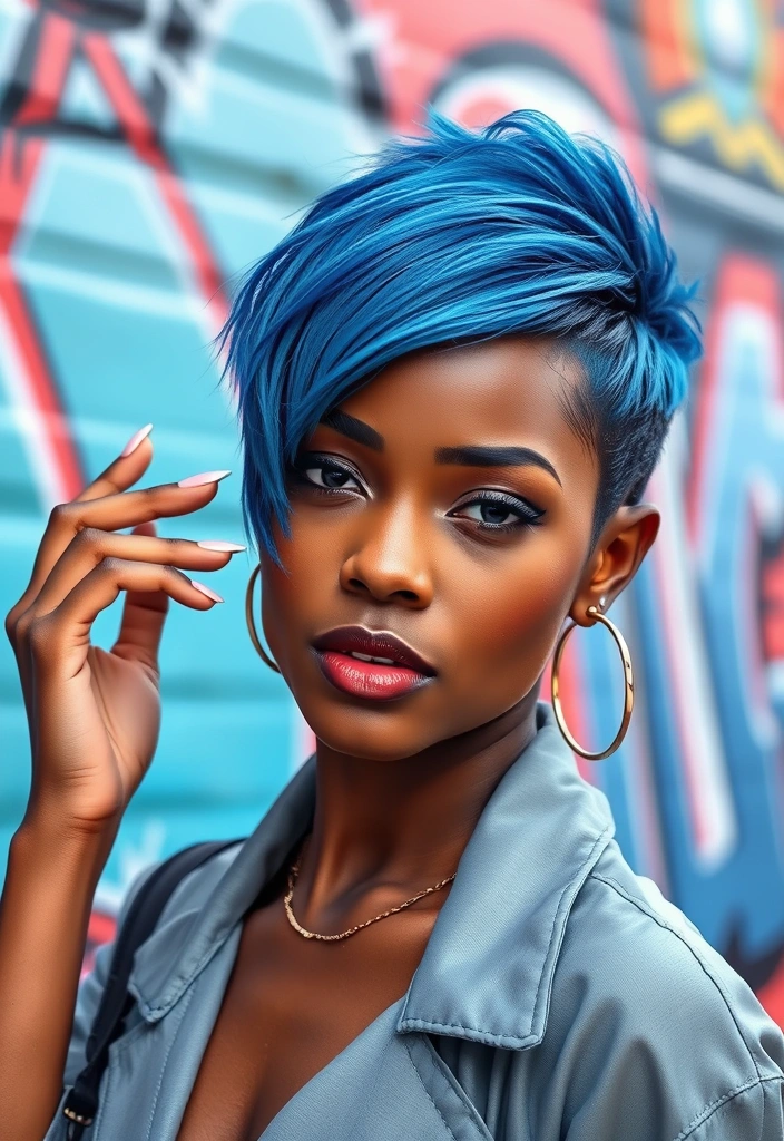 15 Chic Pixie Cuts for Black Women That Will Turn Heads! - 5. Bold Colored Pixie