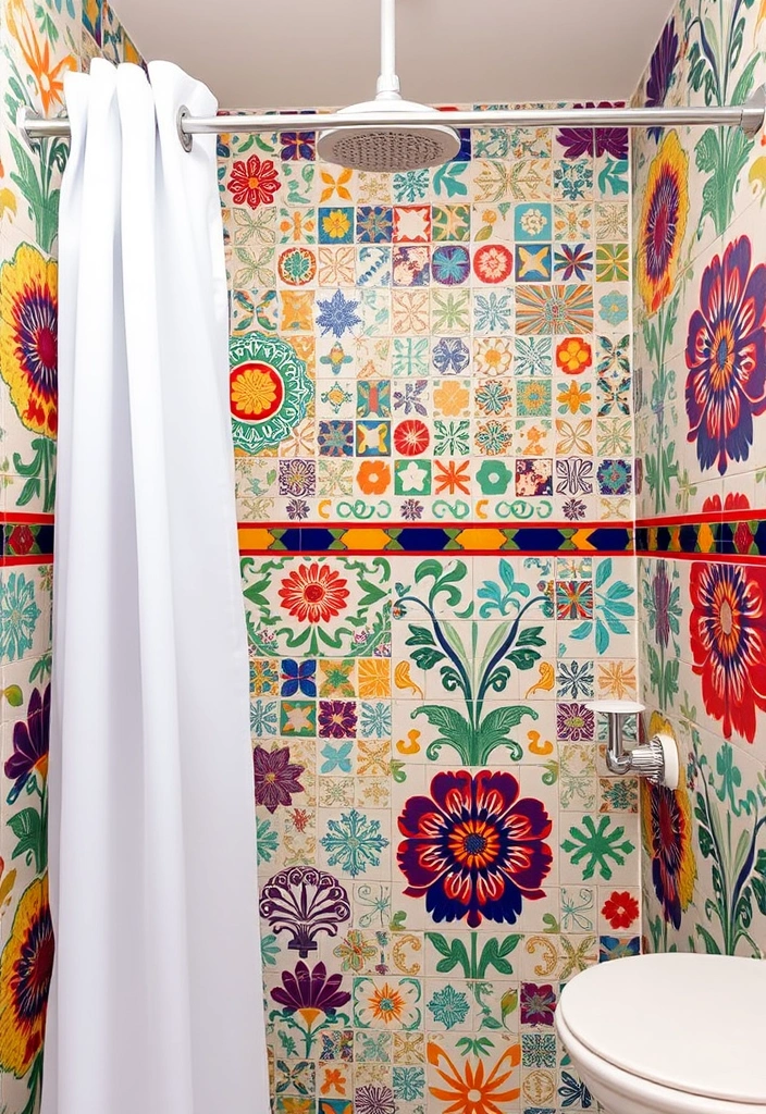 15 Creative Shower Tile Designs for Small Bathrooms (You’ll Want to Steal #12!) - 9. Artistic Accents