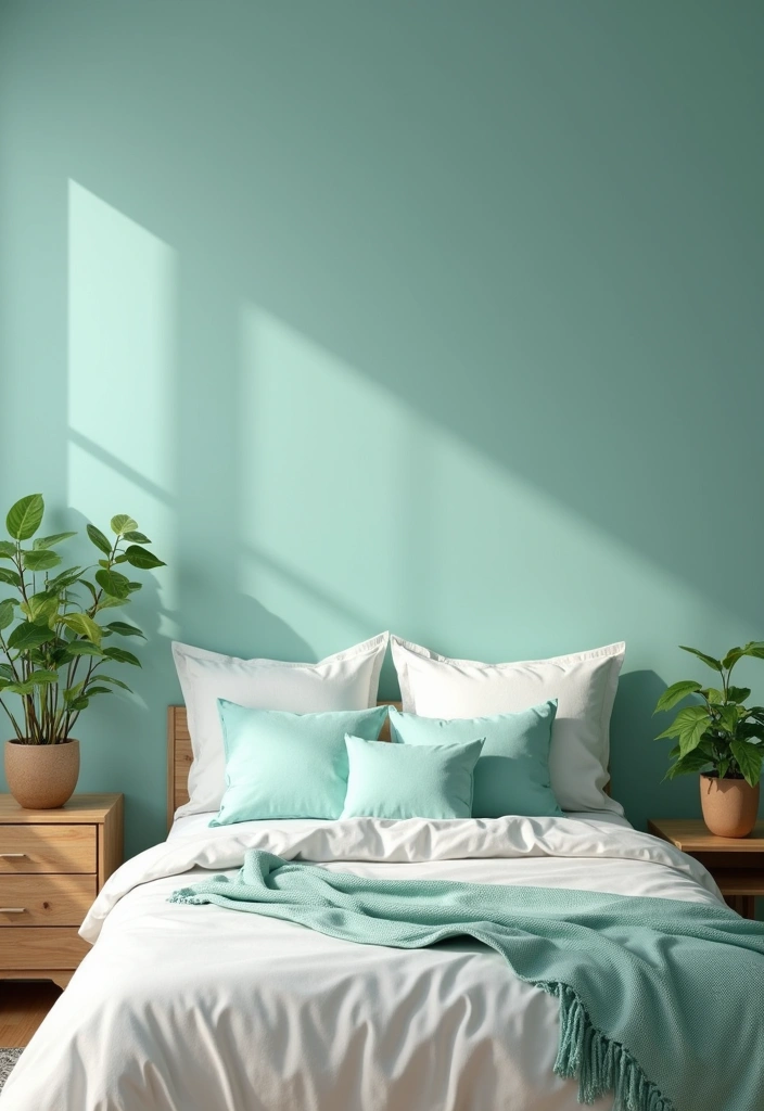 28 Best Paint Colors for Small Bedrooms That'll Make Your Space Feel Bigger! - 11. Light Teal