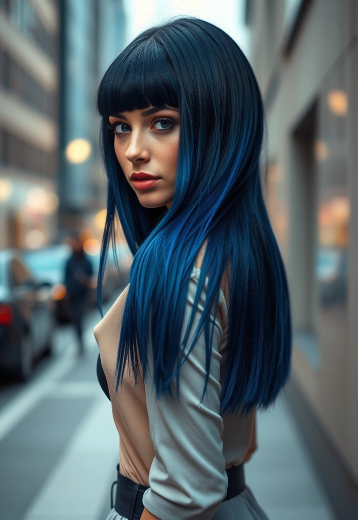 25 Bold Hair Dye Ideas That Will Transform Your Look Instantly! - 18. Bold Blue Black