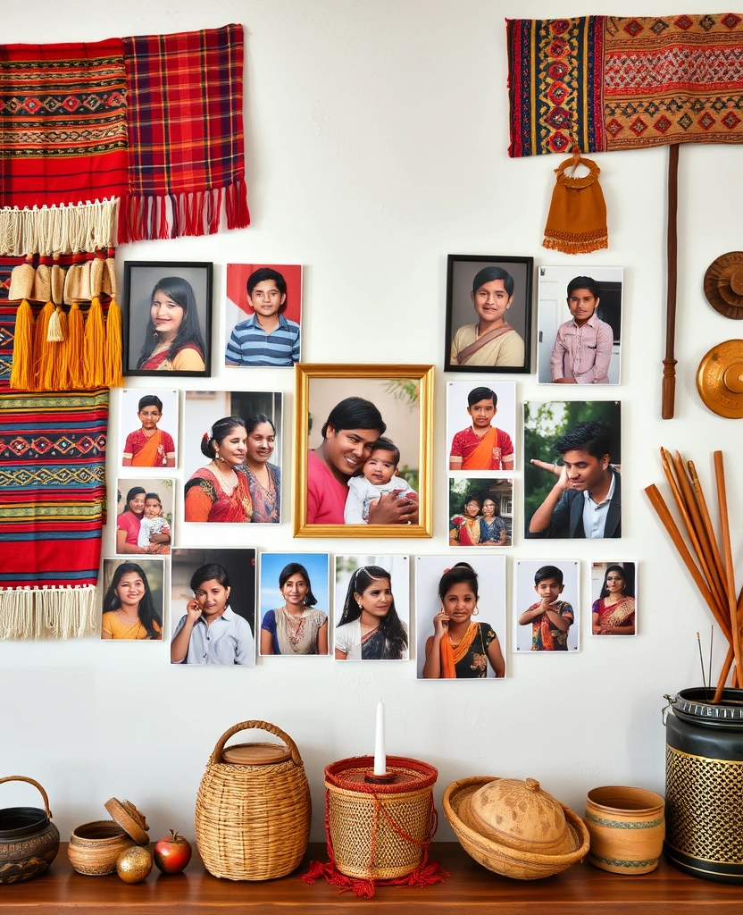 21 Inspiring Photo Wall Ideas That Will Transform Your Space! - 31. The Cultural Tribute