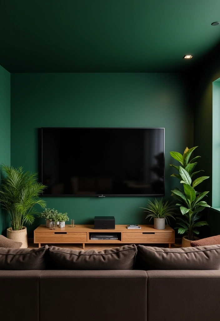 26 Best Paint Colors for Media Room That Will Transform Your Viewing Experience! - 4. Forest Green