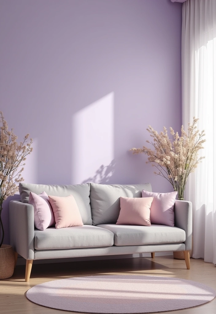 27 Living Room Paint Colors That Create the Ultimate Cozy Vibe (You’ll Love #15!) - 7. Muted Lavender