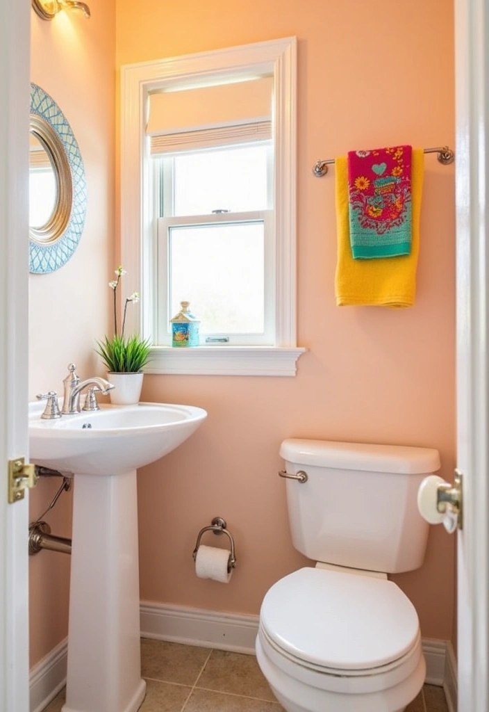 24 Best Paint Colors for a Small Bathroom That'll Make It Feel Spacious! - 7. Light Peach