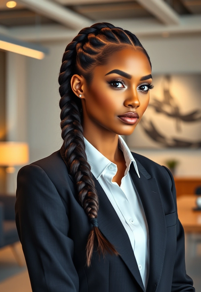 21 Funky Rope Braid Hairstyles That Will Turn Heads (You Won't Believe #9!) - 19. Sleek Rope Braid