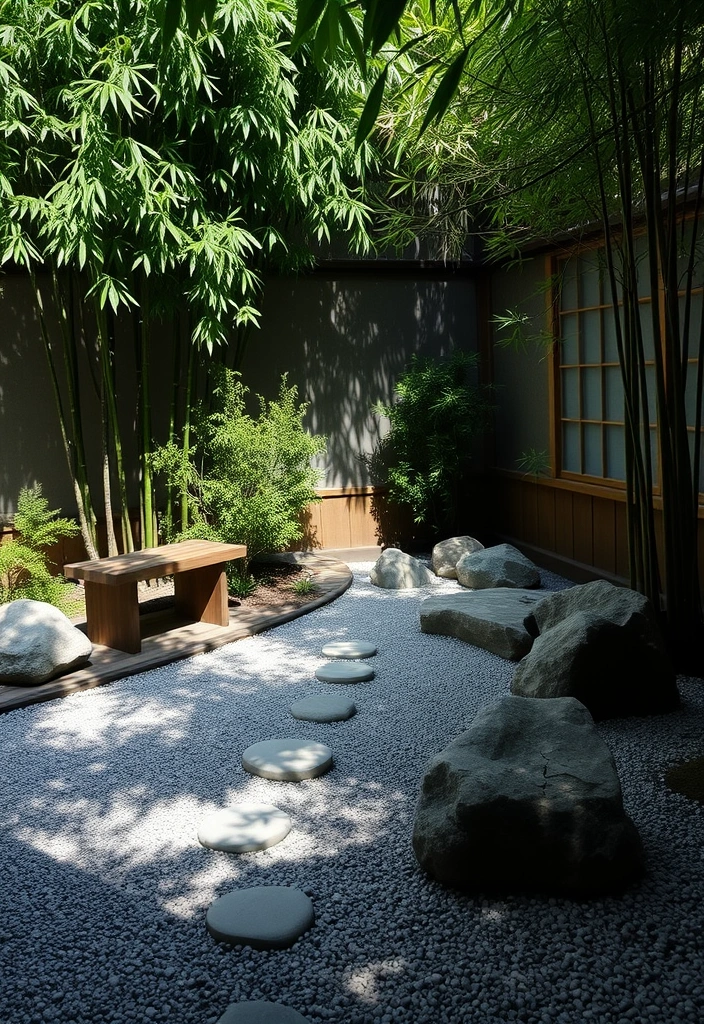 28 Shade Garden Design Layout Ideas That Will Transform Your Outdoor Space! - 2. Zen Garden Aesthetics