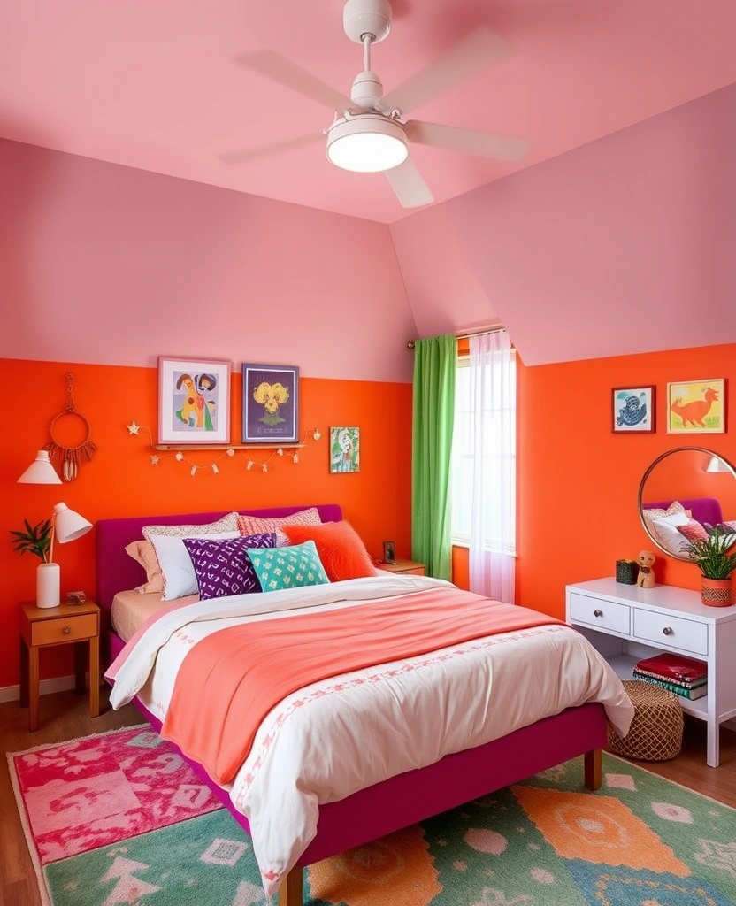 22 Romantic Bedroom Paint Colors That'll Make You Fall in Love Again! - 27. Sunset Orange - Lively and Enriching