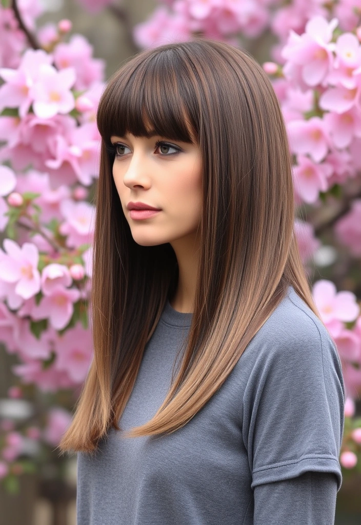 20 Stunning Haircuts With Curtain Bangs That Will Transform Your Look! - 1. The Classic Long Bob with Curtain Bangs