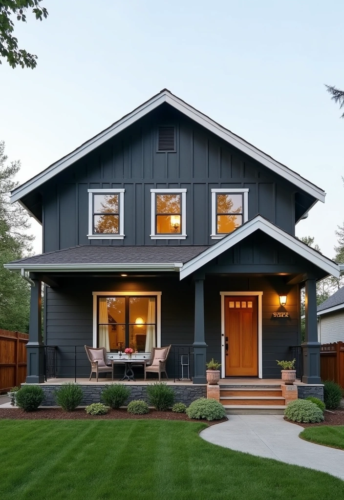 28 Best Paint Colors for a Modern House Exterior That Will Turn Heads! - 1. Timeless Charcoal Gray