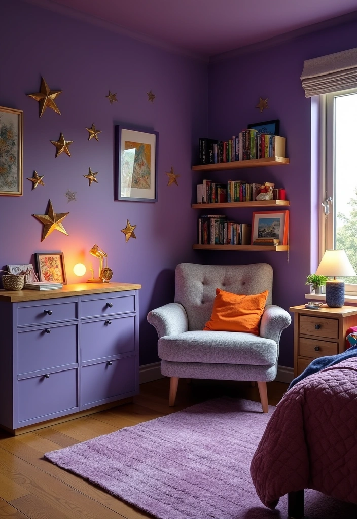 24 Best Paint Colors for Boys Room That Will Make You Want to Move In! - 19. Deep Purple Wonder